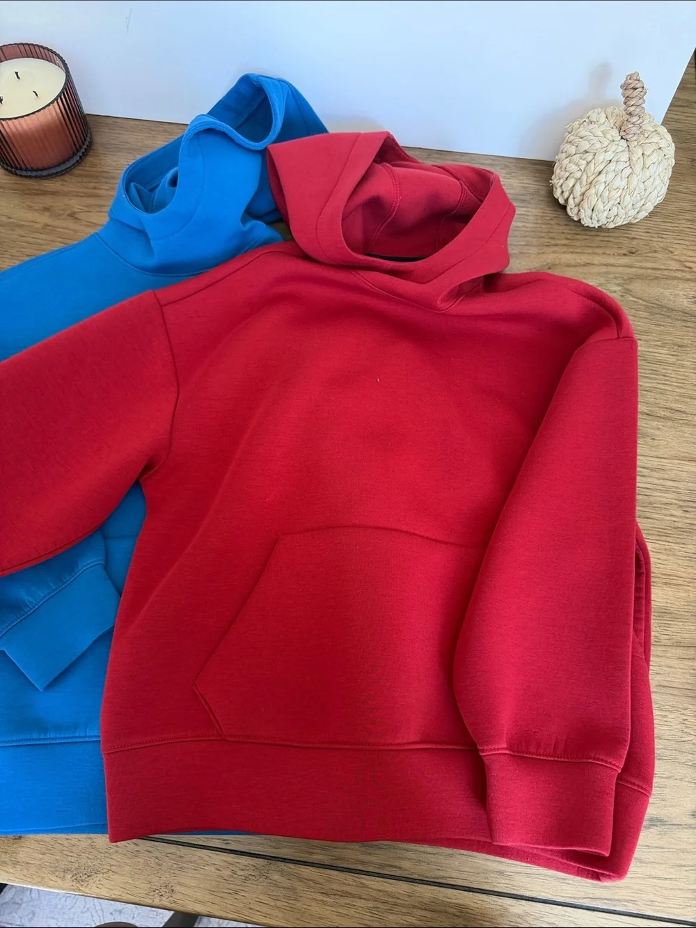 Old Navy Red/Blue Active Bounce Fleece Hooded Sweatshirt - Kids